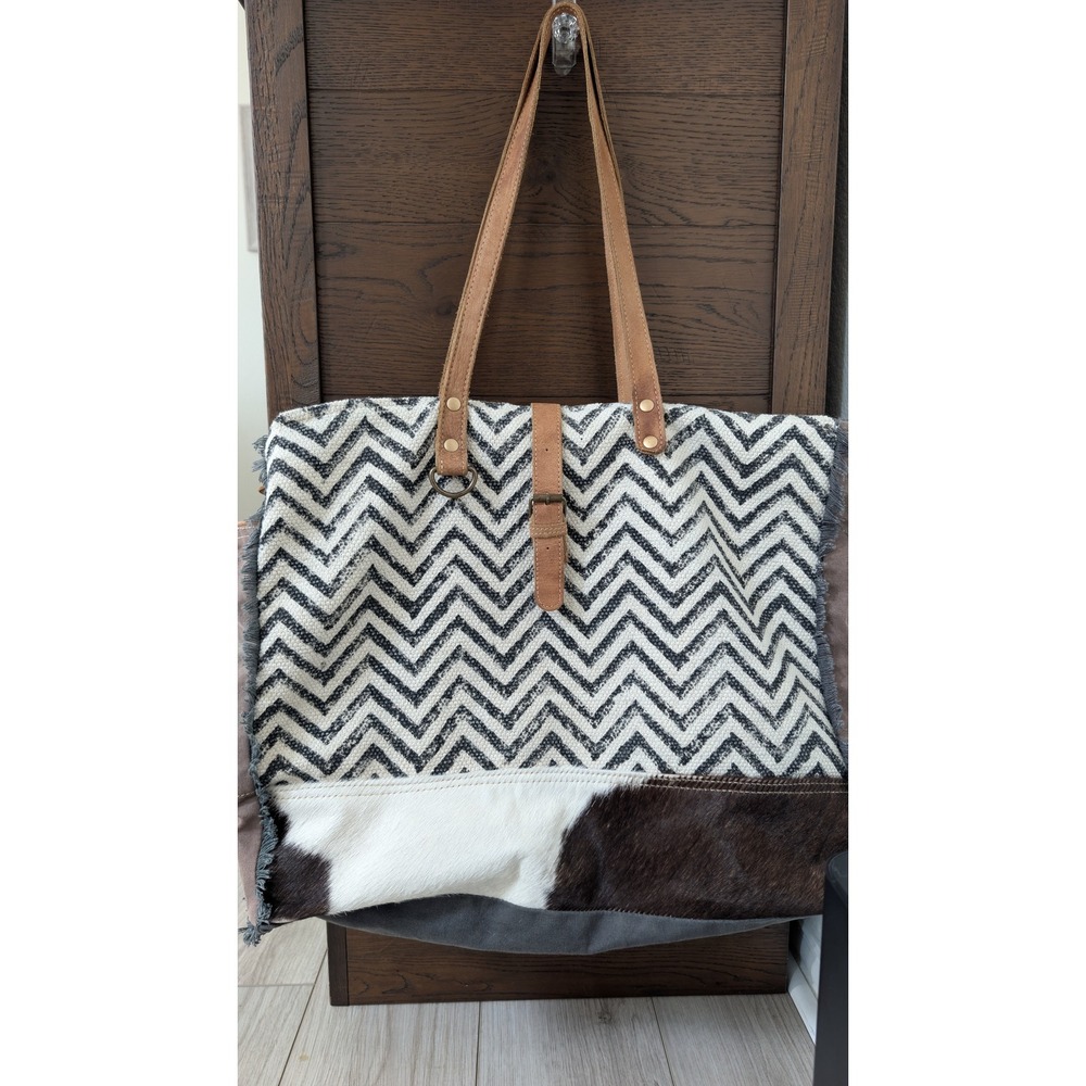 Myra Bag Cowhide and Chevron